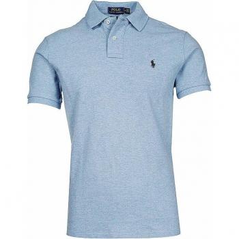 Polo Ralph Lauren Custom Slim Fit azul para hombre con diseño exclusivo