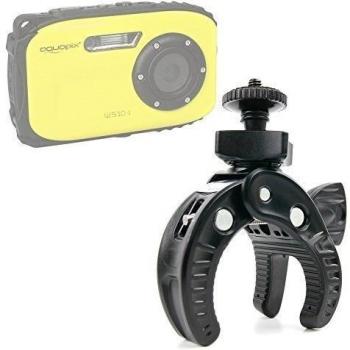 DURAGADGET Soporte Universal Tipo Pinza para Manillar de Bicicleta para Cámara EasyPix W510 / Fujifilm FinePix XP90 / Nikon Coolpix A10, S32, S7000 / Sony Cyber-Shot DSC-HX90