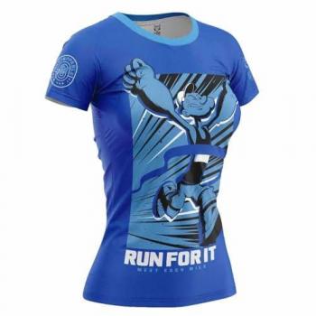 Camiseta de manga corta Otso Popeye Run For It azul oscuro mujer - S