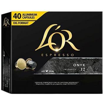 L'Or Espresso Café Cápsulas Onyx - 40 Cápsulas Compatibles Nespresso