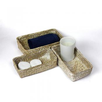 Deblanch cestos seagrass blanco decape 24 x 14 x 6 cm