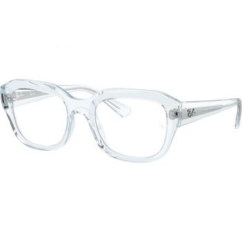 Ray-Ban RX7225 Leonid 8319 Unisex Eyeglasses Blue Light Block Size 52 Squadrata Azzurro