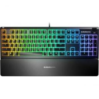 SteelSeries Apex 3 Whisper Quiet Wired Gaming Keyboard