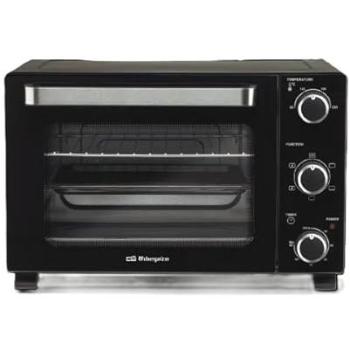 Horno Eléctrico de Sobremesa 28L Negro con Grill, Iluminación LED y Temporizador Programable