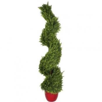 Geko 120cm 4ft Bush Artificial alto Extra grande Sprial boj topiario ciprés
