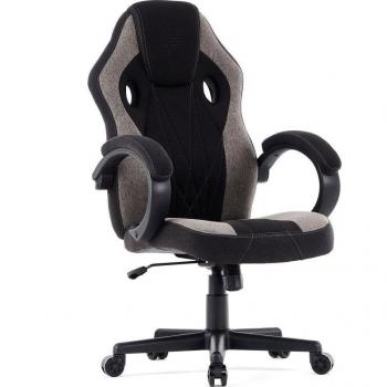 Silla Gaming Ergonómica Sense7 Prism de Tela Negra/Gris con Función de Bascule