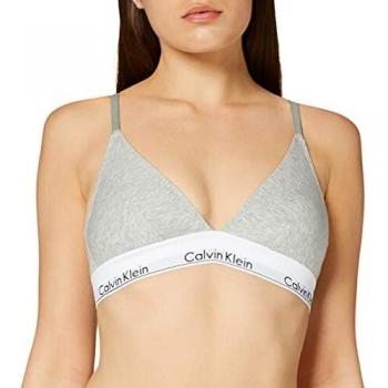 Calvin Klein Women's Modern Cotton Triangle Bra - Heather Grey - Size L