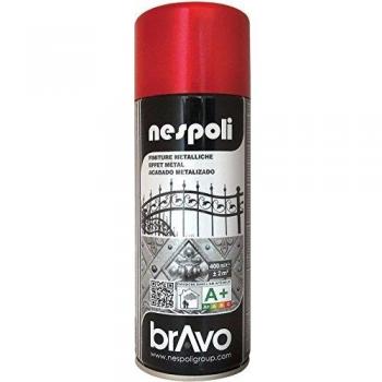 Spray de Pintura Profesional Nespoli, Efecto Metalizado Rojo, 400 ml