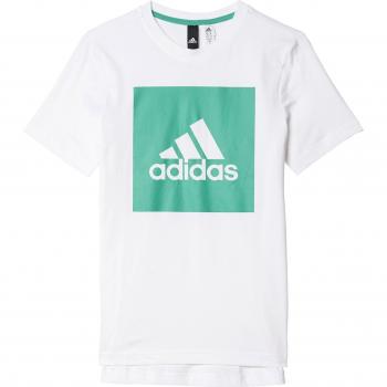 adidas Yb Logo Tee 2 Camiseta, Niños, Blanco