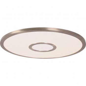 Lucande Linema Plafón LED Redondo RGB, Moderno, Gris, Aluminio, 1 Llama, para Salón y Comedor