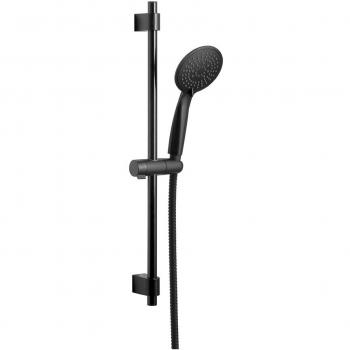 Barra de ducha con flexo y mango. Serie Young Line negro mate 25451100 Wenko