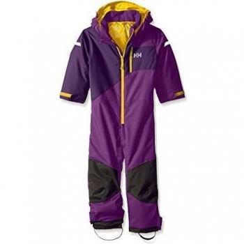 Helly Hansen K Powder Ski - Mono de esquí para niños, color morado, talla 122/7