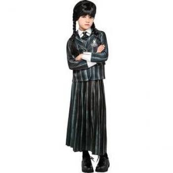Disfraz Infantil Miércoles Addams Escolar Talla S (7-8 años) 3-4 años