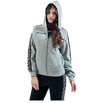 Givova Unisex Full Zip Hooded Sweatshirt with Stripes