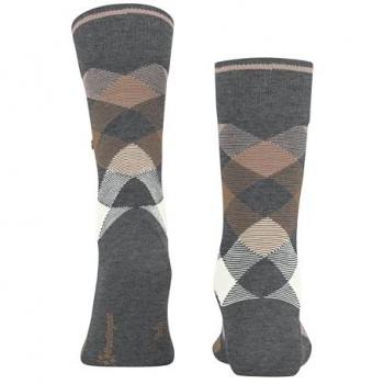 Burlington Newcastle Men's Wool Socks with Logo Detail, Size 40-46, Medium Grey
