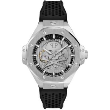 Philipp Plein Skeleton Royal Automatic Men's Watch 46mm Silicone Black 5ATM