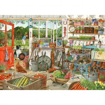 Potting Shed 1000-Piece Jigsaw Puzzle - Scenic Landscape, Artist Illustrated