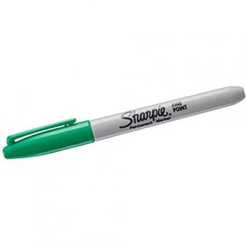 Marcador Permanente Sharpie Punta Fina 0.9mm Verde 12 Piezas