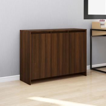 Armario Aparador de Aglomerado Roble Marrón 102x33x75 cm