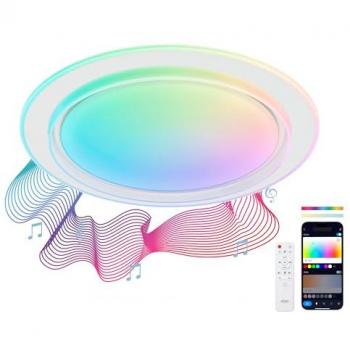 Plafón SmartLED Sfera RGBIC CCT 4500 lm 35W Ø49 cm con Altavoz y Control por App Tuya