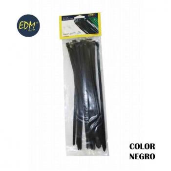 Bridas negras 300x8mm nylon alta calidad (blister 25 unid.)