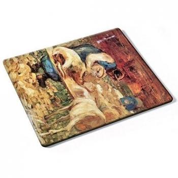 Segantini - Shearing, Designer Almohadilla del Ratón Mouse Mouse Pad con Diseño Colorido. Auténtica Alfombrilla de 250 x 190 mm. Tamaño Ideal de Media para el Uso Diario.