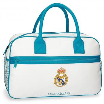 Real Madrid 5373561 RM Leyenda Bolsa de Viaje, 49 cm, 29.79 Litros, Blanco