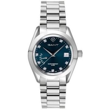 Reloj Mujer Gant G176002, Cristal Castine de 35 mm, esfera azul, acero inoxidable