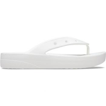 Chanclas de mujer Classic Platform Flip Crocs blancas - Talla 41-42