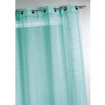 Voile Tissé y Fileté Turquesa 140 x 240 cm - 100% Poliéster, Gran Ancho