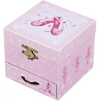 Caja de música fluorescente rosa Bailarina con cajón - TROUSSELIER