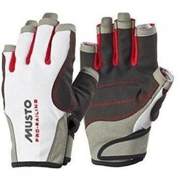 Musto Essential Sailing Short Finger Gloves - White XS