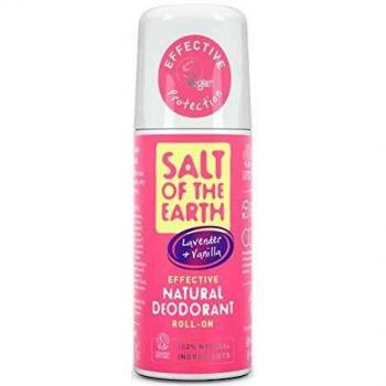 Salt of the Earth Natural Deodorant Roll On Lavender & Vanilla - 100% Natural Ingredients, Effective Protection, Vegan & Cruelty Free. Suitable for Women, Men & Kids - 75ml