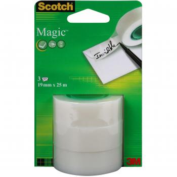 Scotch FT510049222 - Pack de 3 Rollos de Cinta Adhesiva Transparente Mate
