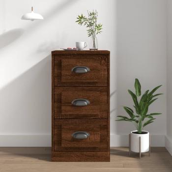 Armario de madera multicapa marrón roble 36x35,5x67,5 cm