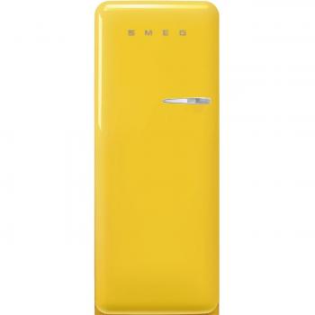 Smeg FAB28LYW5 Frigorífico-Congelador Retro Años 50 Amarillo, Bisagra Izquierda, Clase D, 153 cm x 60.1 cm