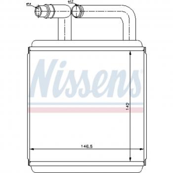 Intercambiador de calor calefacción interior NISSENS 77618, radiador de calefacción NISSENS 77618