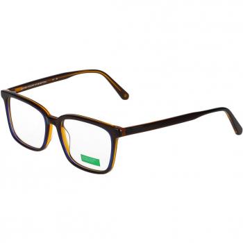 United Colors of Benetton 1082 671 Gafas Recetadas para Hombre Negras con armazones negros, tamaño 53