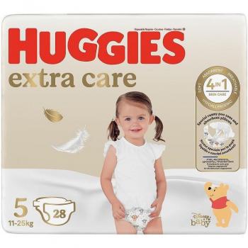 Huggies Extra Care Pañales Bebé Talla 5 (11-25 kg) - Pack de 28 unidades
