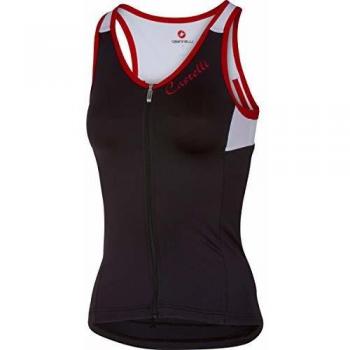 Castelli Jersey De Ciclismo Sin Mangas para Mujer 2018 Solare Negro-Blanco-Rojo
