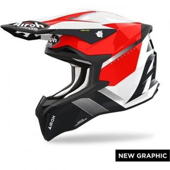 Airoh Strycker Axe Casco de Cross Rojo