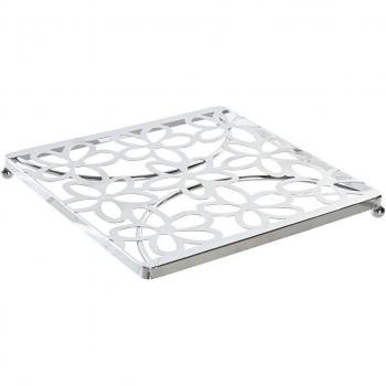 Salvamantel DKD Home Decor Plateado Metal Plástico 18 x 18 x 1,5 cm