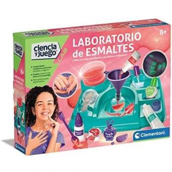 Clementoni - Laboratorio de Esmaltes, Juego Educativo de Ciencias para Crear Esmaltes de Uñas, Incluye Ingredientes y Accesorios, Apto para Niños a Partir de