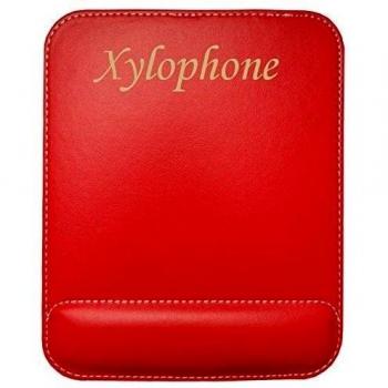 Almohadilla de cuero sintético de ratón personalizado con el texto: Xylophone