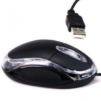 Ratón Óptico USB con Iluminación Retroiluminado 800 DPI Compatible con PC Windows 8 Laptop Ordenador Negro