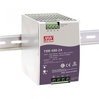 Fuente de alimentación conmutada Mean Well TDR-480-24, carril DIN, 480 W, 24 V, 20 A, salida única