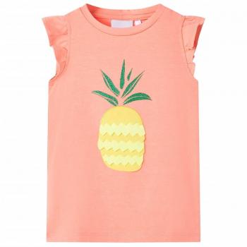Camiseta infantil color coral neón 92