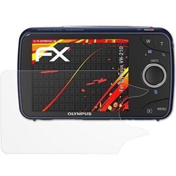 3 x atFoliX Protector Película Olympus VH-210 Lámina Protectora - FX-Antireflex-HD Antirreflejo para pantallas de alta resolución