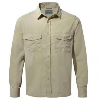 Camisa Craghoppers Kiwi de Manga Larga para Hombre Color Avena