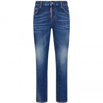Dsquared2 Cool Girl Jeans in Denim | Size 38 | S75LB0894S30342470, Blue Stretch-Cotton Denim Jeans with Whiskering Effect, Slim-fit Jeans, female, Blue, Sizes: 2XS